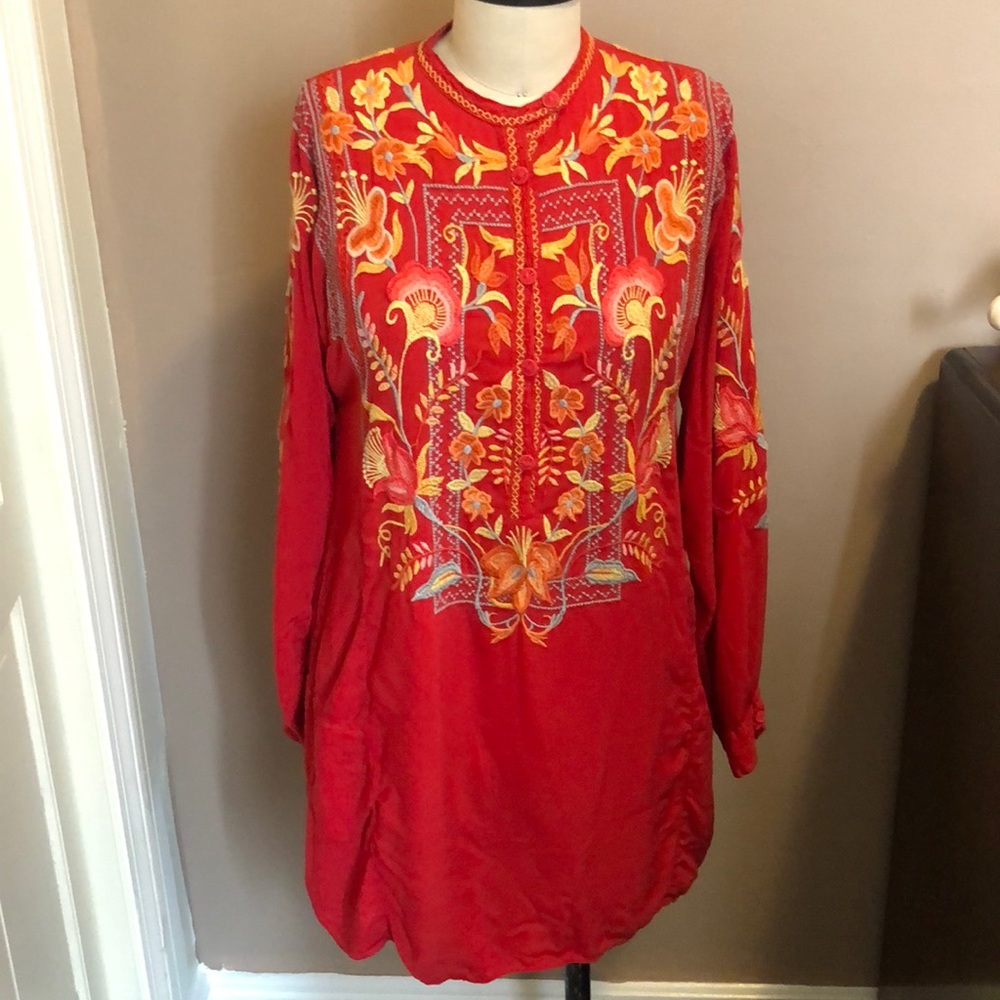Johnny Was Biya embroidered Tunic